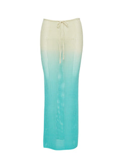 Auralia Knit Maxi Skirt Blue / Cream