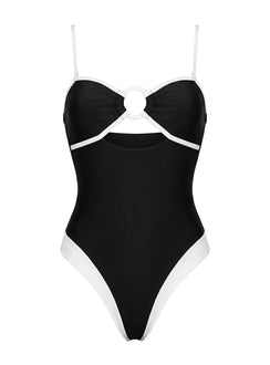 Alycee Ring One Piece Black / White