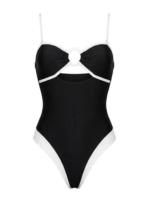 Alycee Ring One Piece Black / White