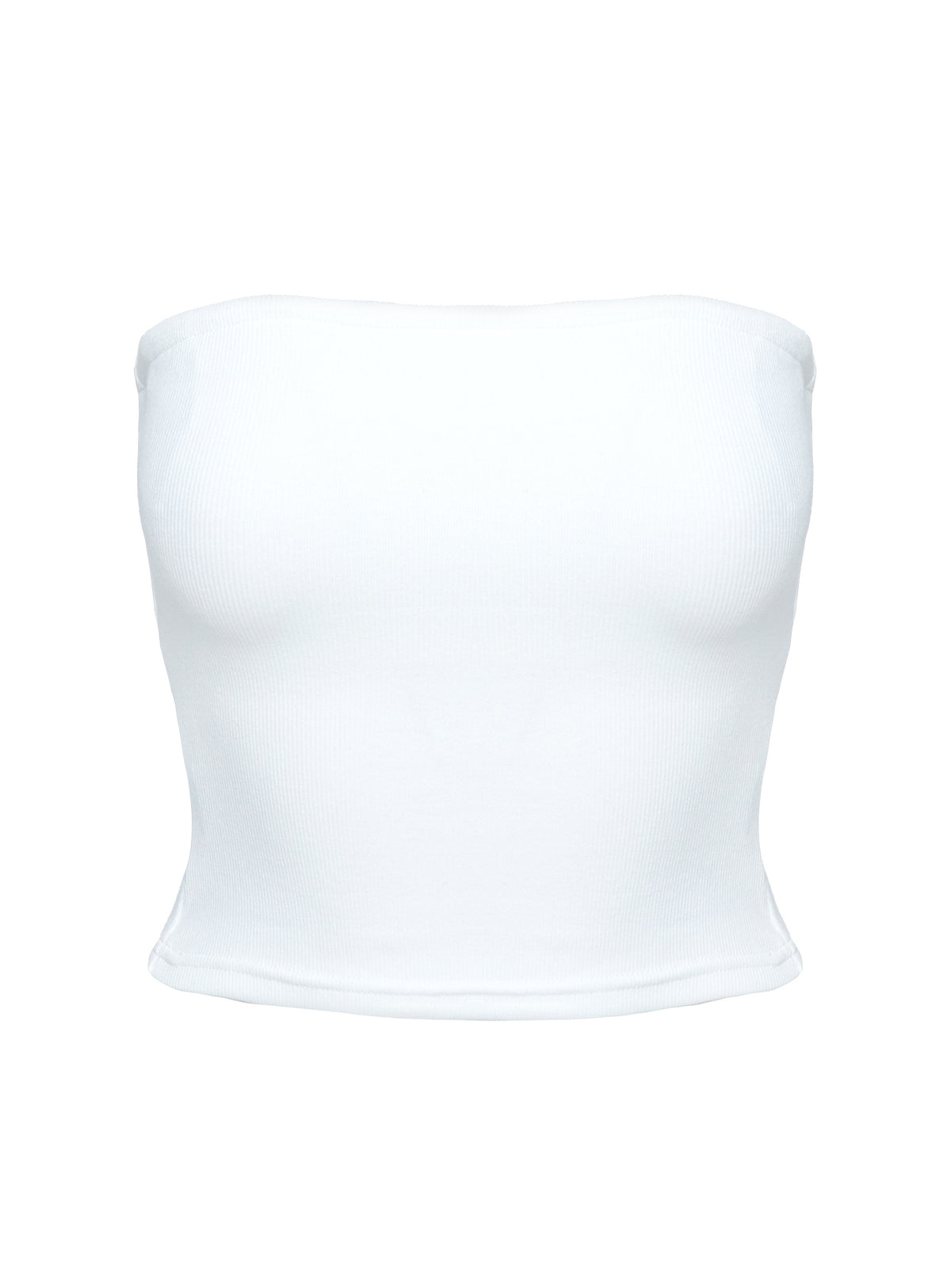 product Princess Polly Baseline Strapless Rib Top White Sleeveless straight 