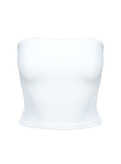 product Princess Polly Baseline Strapless Rib Top White Sleeveless straight 