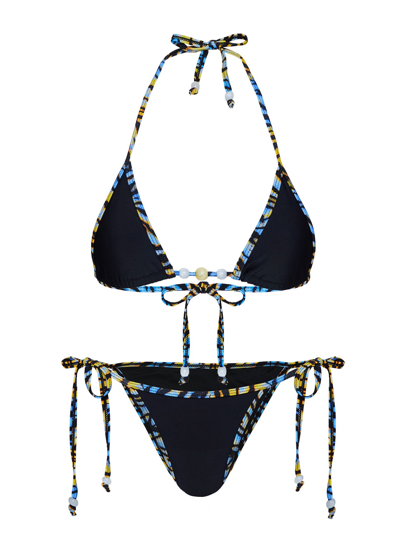 Beasley Tie Side Bikini Bottoms Black / Zebra