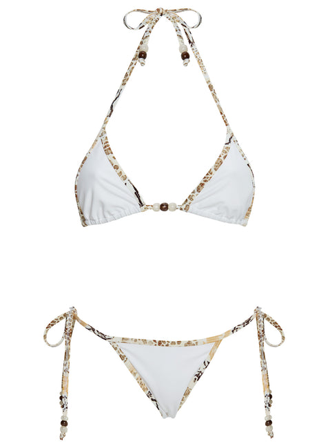 Beasley Tie Side Bikini Bottoms White / Animal Multi