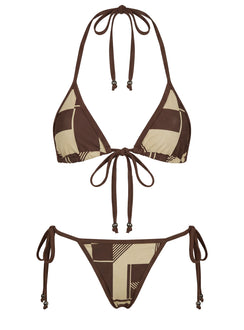 Beasley Tie Side Bikini Bottoms Yellow Geo