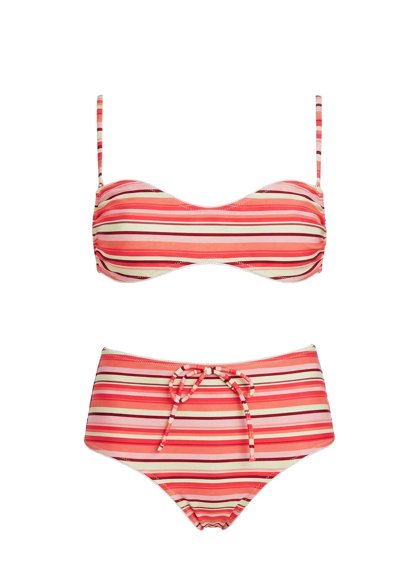 Casual Crush Bikini Top Orange Stripe