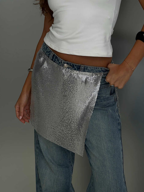 Centre Stage Metallic Sarong Silver