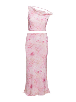 Devereaux One Shoulder Set Pink