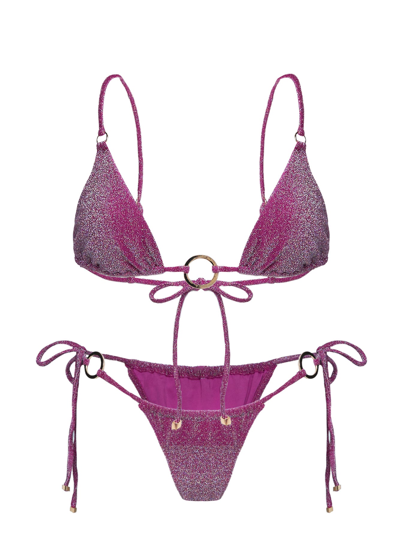 Entrancing Triangle Bikini Top Purple
