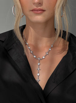 Ellasyn Y Necklace Silver
