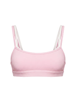 Exhilarate Layered Crop Top Pink / White
