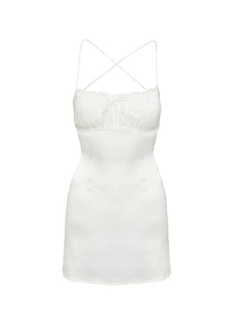 product Princess Polly Freefall Mini Dress White Square Neck 