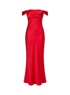 Azura Off The Shoulder Maxi Dress Red