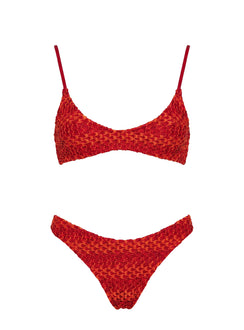Elouana Scoop Bikini Top Red