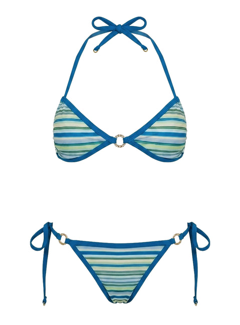 Idola Bikini Top Blue Stripe