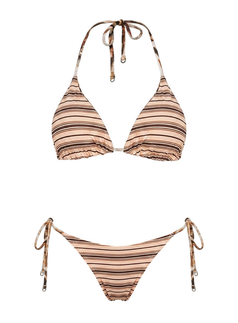 Fluera Reversible High Side Tie Bikini Bottoms Animal