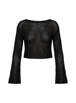 Discover the Cafe Pari Sweater Black womens jumpers in short length product Princess Polly
