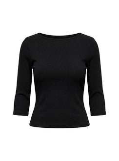 Elaia 3/4 Sleeve Top Black