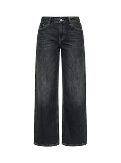 Ramos Low Rise Wide Leg Jeans Dark Grey Wash
