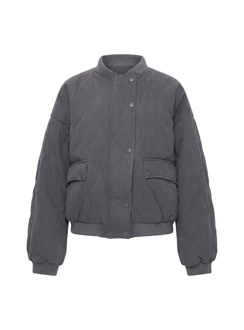 Stick Season Quilted Jacket Grey