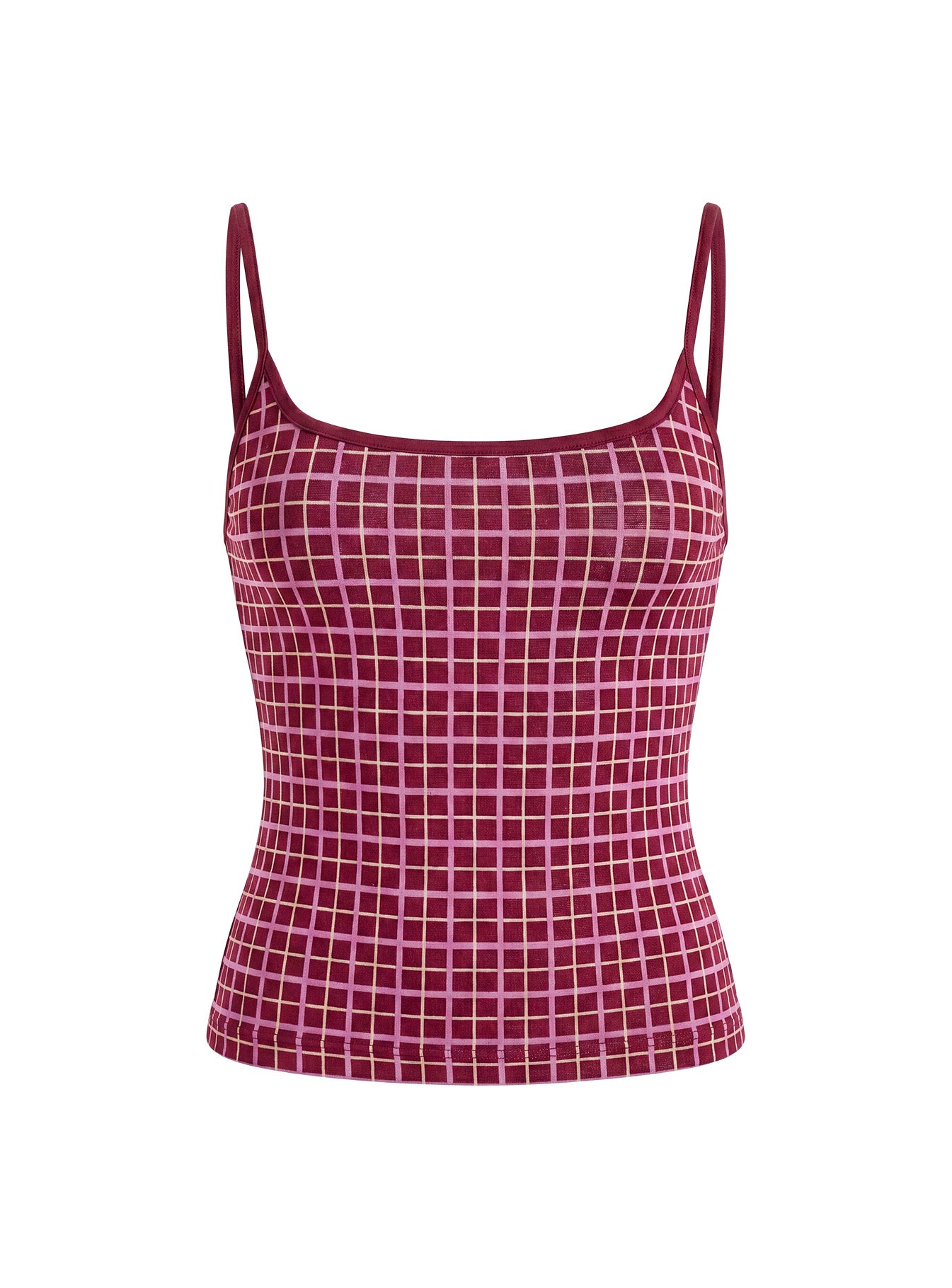 Aderis Cami Top Red Check