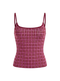 Aderis Cami Top Red Check
