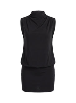 Adisonn High Neck Backless Playsuit Black