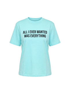All I Ever Wanted Graphic Relaxed Tee Aqua