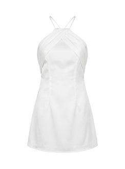 Amberlee Ruched Mini Dress White