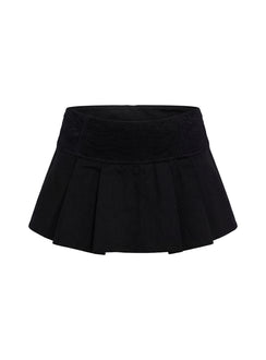 Amoure Pleated Micro Skort Black