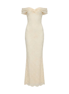 Anabeila Strapless Maxi Dress Lemon