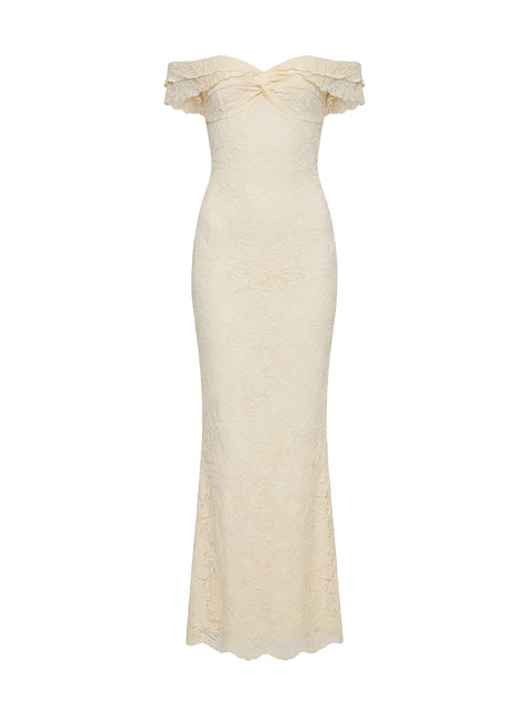 Anabeila Strapless Maxi Dress Lemon