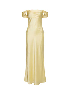 Azura Off The Shoulder Maxi Dress Yellow