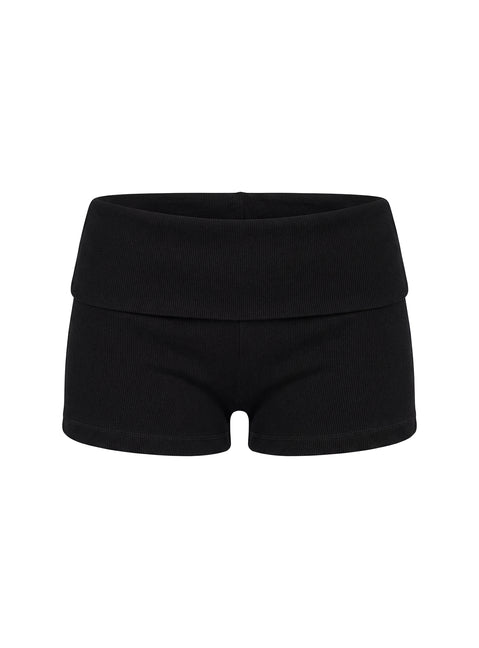 Baseline Low Rise Rib Shorts Black