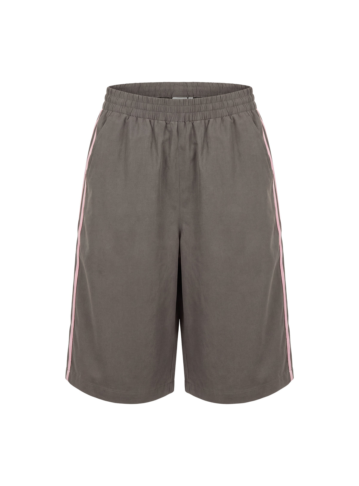 Boe Longline Track Shorts Charcoal / Pink