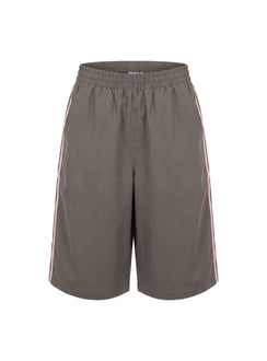 Boe Longline Track Shorts Charcoal / Pink