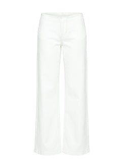 Buenos No Waist Low Rise Straight Leg Jeans White