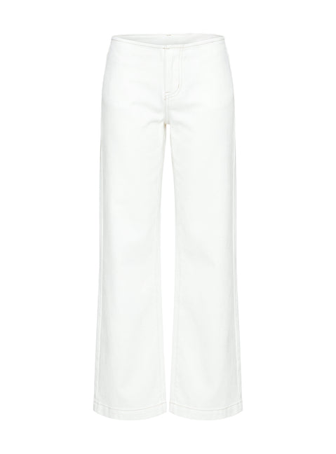 Buenos No Waist Low Rise Straight Leg Jeans White