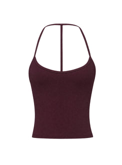 Cecilly Trim Racerback Top Plum