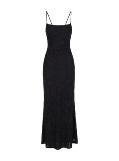 Celena Maxi Dress Black Burnout