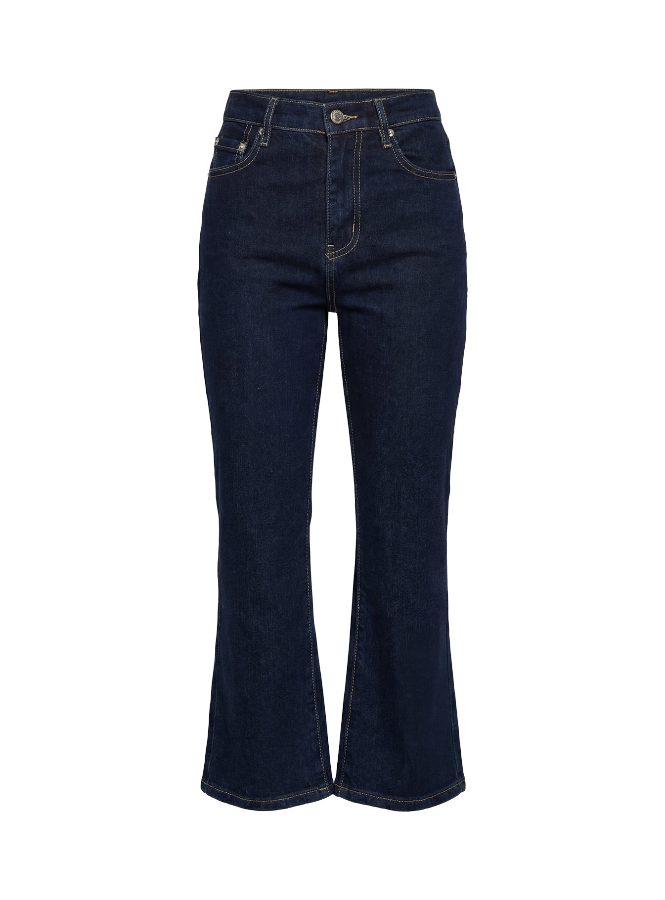 Cindee High Rise Cropped Jeans Raw Indigo