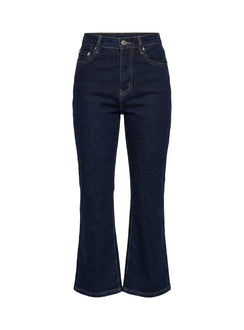 Cindee High Rise Cropped Jeans Raw Indigo