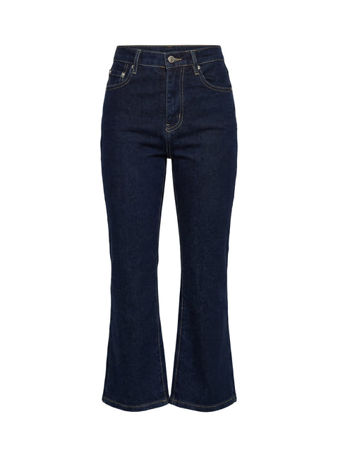 Cindee High Rise Cropped Jeans Raw Indigo