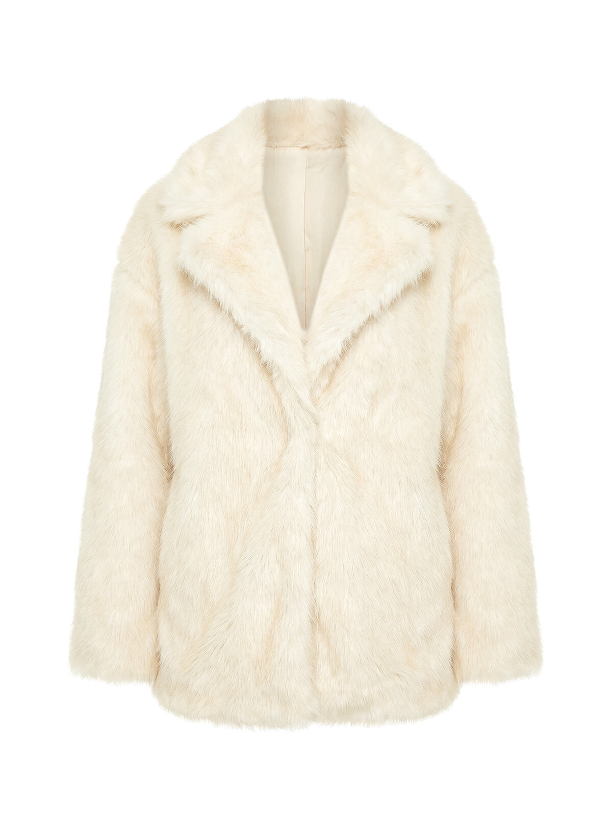 Clova Faux Fur Coat White