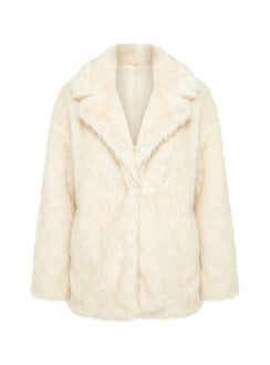 Clova Faux Fur Coat White