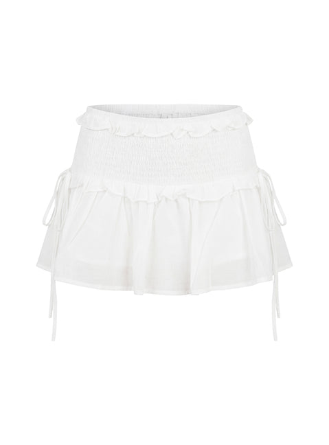 Corabel Ruffle Skort White