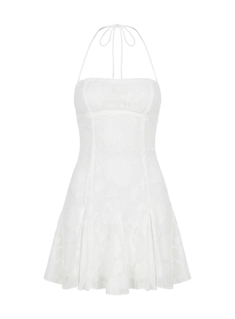 Delamere Mini Dress White Burnout Tall