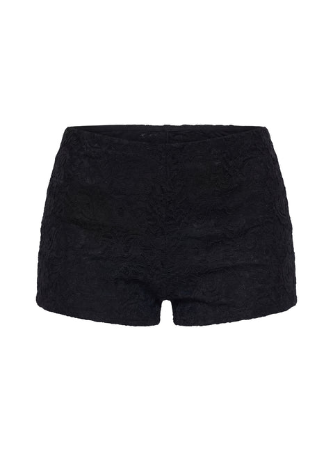 Daveney Lace Micro Shorts Black
