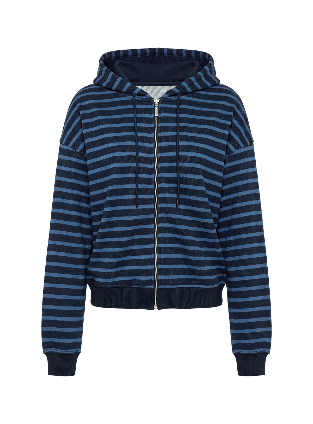 Delaeni Zip Through Hoodie Blue Stripe