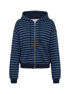 Delaeni Zip Through Hoodie Blue Stripe