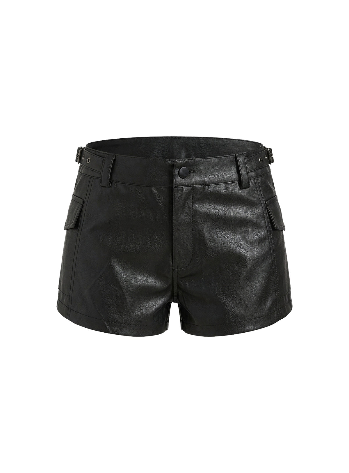Domination Faux Leather Shorts Black